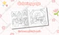 draw cute line art illustration for bold easy coloring page