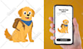 design cute 2d vector mascot illustration for your app