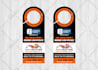 design door hanger, rack card, postcard for lawn care, roofing, hvac, cleaning