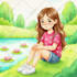 illustrate children book watercolor illustration, story book illustration