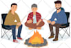 do flat illustration character of loved ones