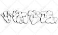make shirt design throwup graffiti style