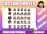 draw cute chibi emotes for twitch, discord, and youtube streaming