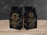 do unique coffee bag and product label design