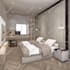 do interior design living room, bedroom, and bathroom in 3d rendering