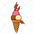 design cute and colorful cartoon food illustration for logo, menu, etc