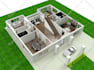 create 3d house floor plan and render in autocad