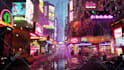 do cyberpunk scifi futuristic city no ai use