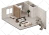 design 3d interior apartments living room bedroom kitchen cabinet bathroom