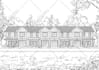 make a detailed building line drawing