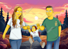 illustrate you into simpsons character cartoon