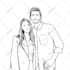 draw photo into line art vector