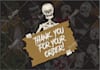 hand draw artwork with skull and skeleton style