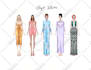 create custom fashion illustrations and croquis for you