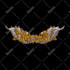 custom death metal, metalcore, deathcore logo with texture and chrome effect