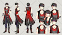 illustrate anime character sheet in best detail