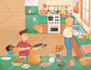 draw children story book illustration