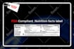 create fda, cfia, eu, fsanz compliant nutrition facts label
