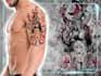 design a profesional trash polka tattoo