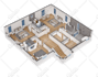 convert 2d to 3d floor plans in 10 hrs