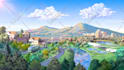 create a beautiful environment illustration