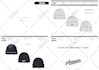 design custom hats, caps, beanies mockup, and tech pack