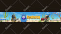 design and draw a youtube cartoon banner