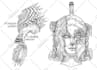 create detailed vintage style and line art illustrations