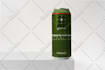 design custom beverage can label with realistic 3d mockup