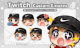 create custom anime twitch emotes or sub badges or sticker