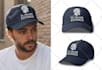 design cap hat artwork, badge and mockup