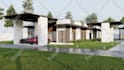 provide photorealistic 3d exterior rendering and modern villa design