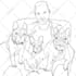 draw a minimalist pet remembrance line art from photo