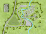 create rendering of rv park, tiny house community, campground, storage facility