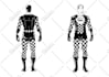 draw black and white comic superhero character line art