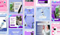 do canva instagram branding kit, canva templates and full brand identity