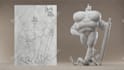 sculpt a 3d character model for stl 3d printing, dnd, nft