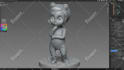 sculpt custom 3d printable stl figure toy model from 2d image for 3d printing