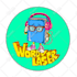 make a handmade  3d cartoon typography logo podcast merchandise cover design