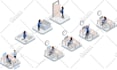 create 3d isometric illustration vector