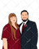 draw you simple portrait, couple or family portrait in my style