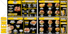 design modern menu for digital screens, brochures, flyers and social media posts