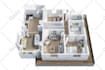 create 3d floor plan with colorful furniture, full texture