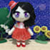 make a cute plush doll using felt fabric with beads eyes