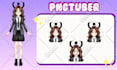 draw png tuber model for streaming in chibi style