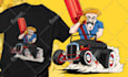 draw cartoon car monster rat fink style tshirt illustration
