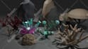 create a 3d low poly environment scene or nft