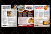 design amazing editable food menu restaurant bi fold, tri fold