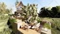 design and  3d render tiny houses and shipping container  houses