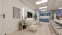 do office interior design, office layout, and 3d rendering